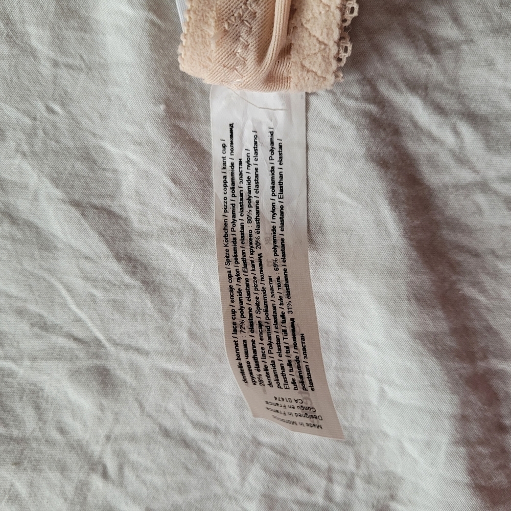 Chantelle Beige Lace Full Coverage Underwire Bra - Picture 8 of 11